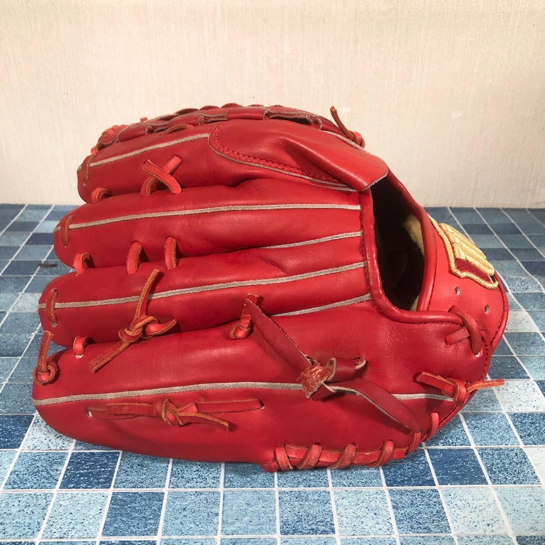 Wilson 赤 軟式グローブ 投手 ピッチャー ウィルソン 美品 レッド