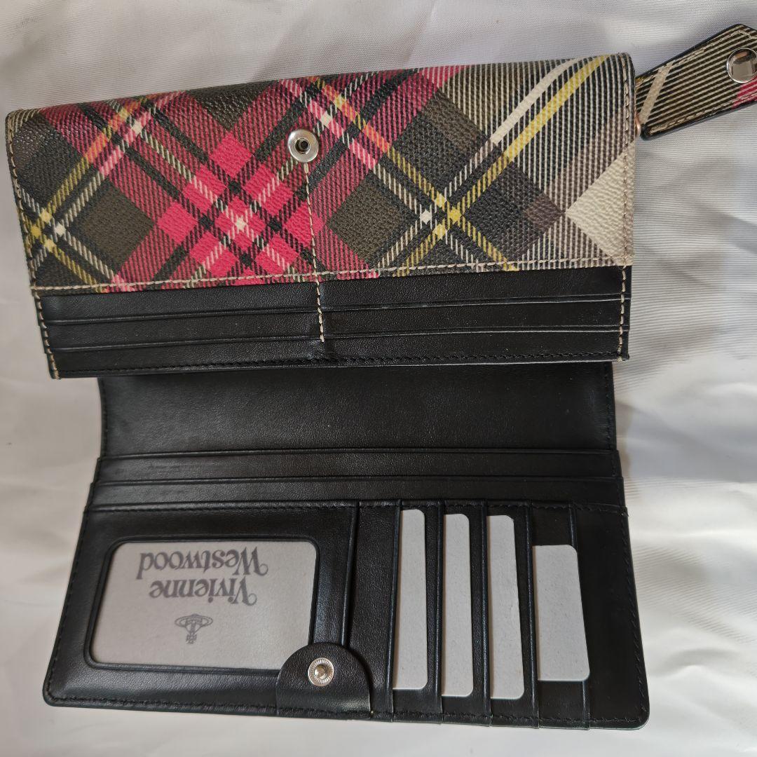 未使用級　ヴィヴィアンウエストウッド DERBY チェック　長財布　オーブ