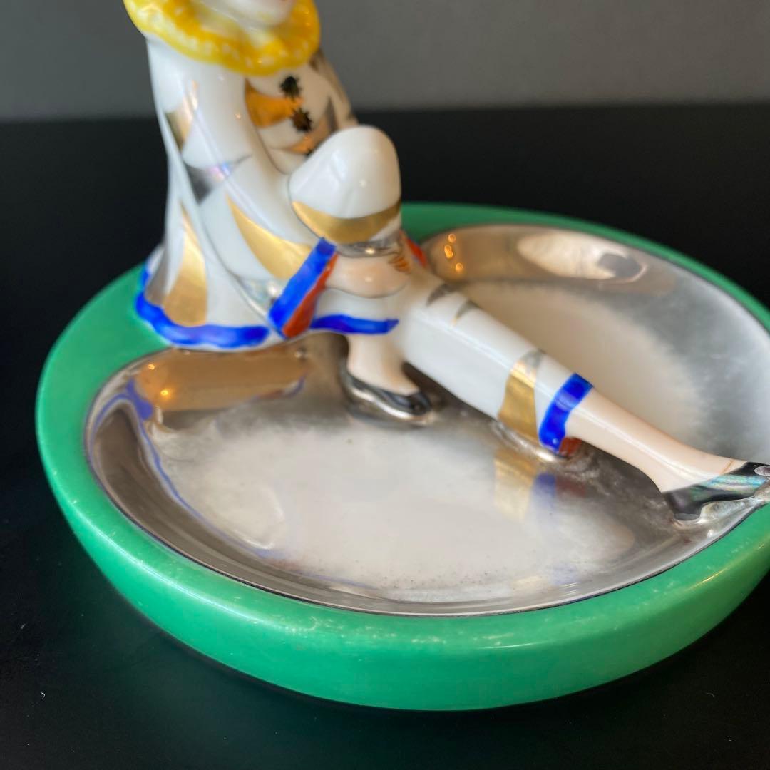 オールドノリタケ　ピエロ　アッシュトレイ　ピントレイ　アールデコ　ラスター彩