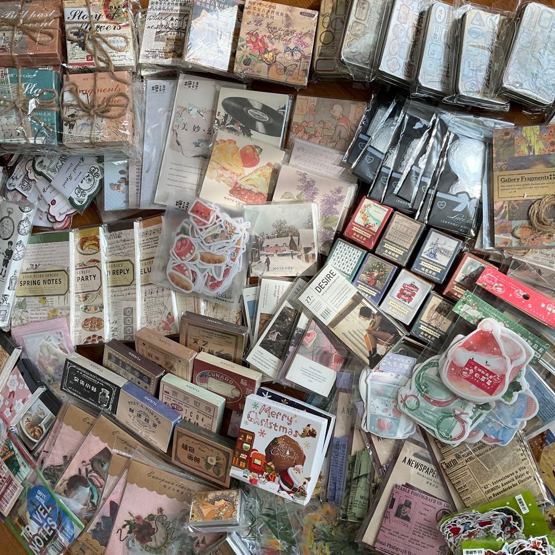 海外文具特大まとめ売り2●新品●コラージュ素材大量★大容量セット