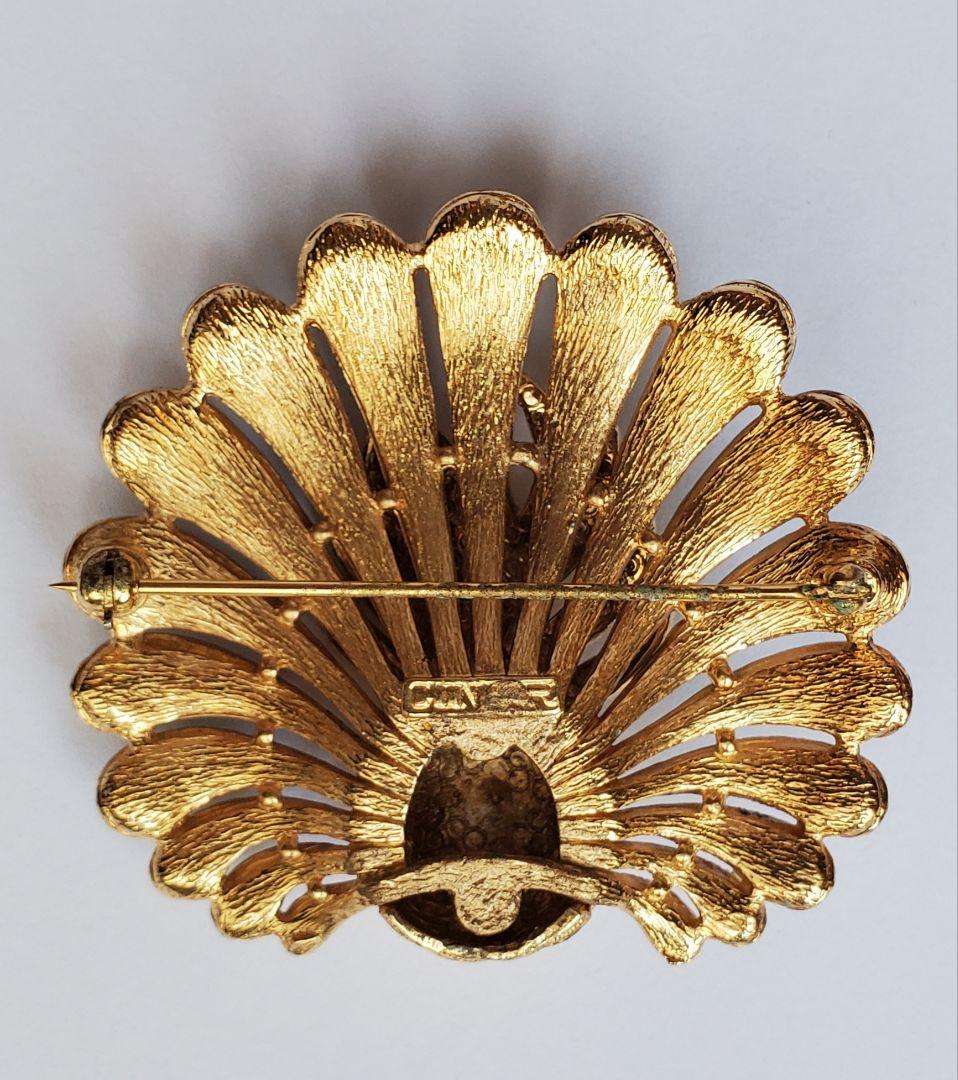 CINER　サイナー　ヴィンテージ　ピーコック　ビジュー　ブローチ　ジュエリー