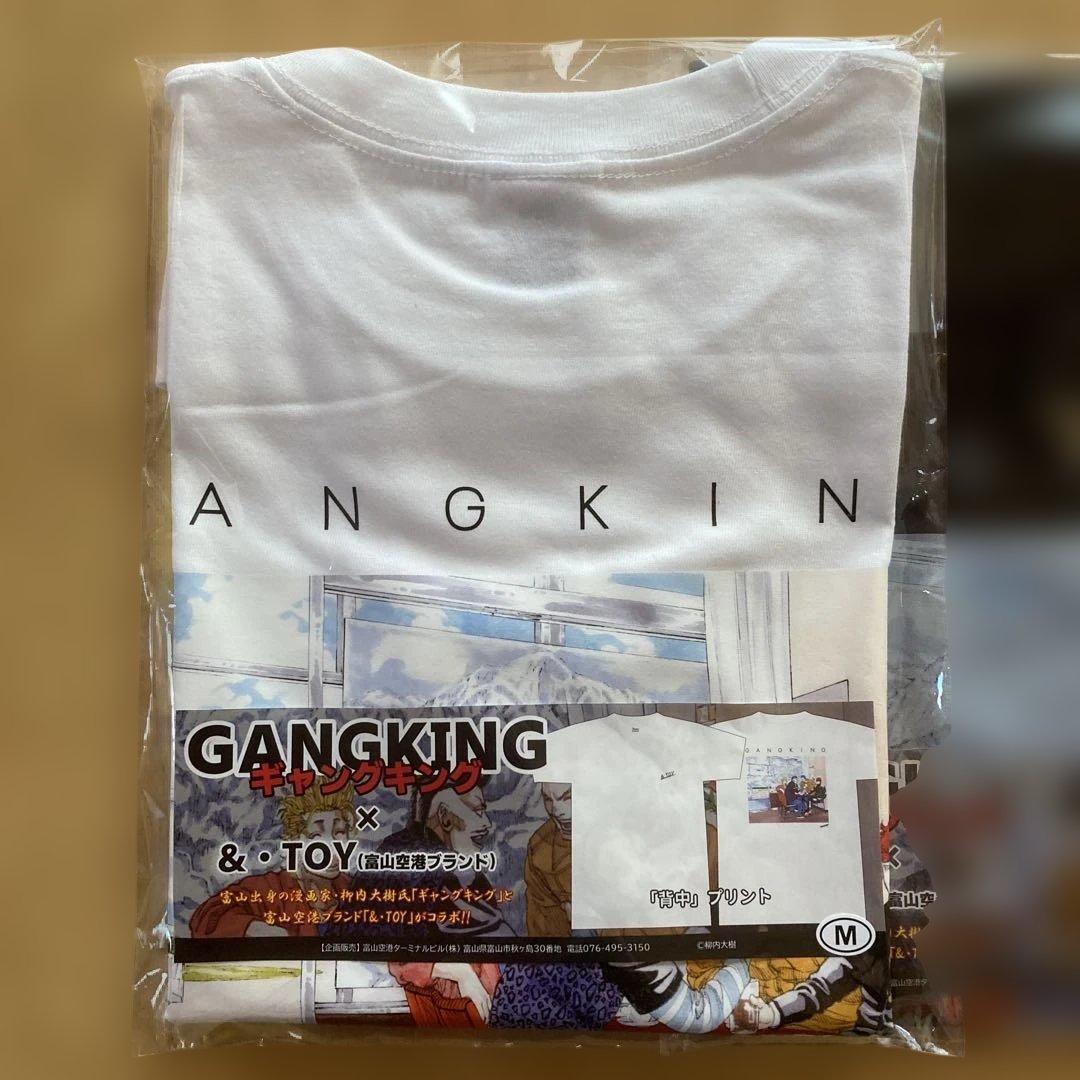 【M size】ギャングキング 富山空港限定 Tシャツ 黒白GANGKING