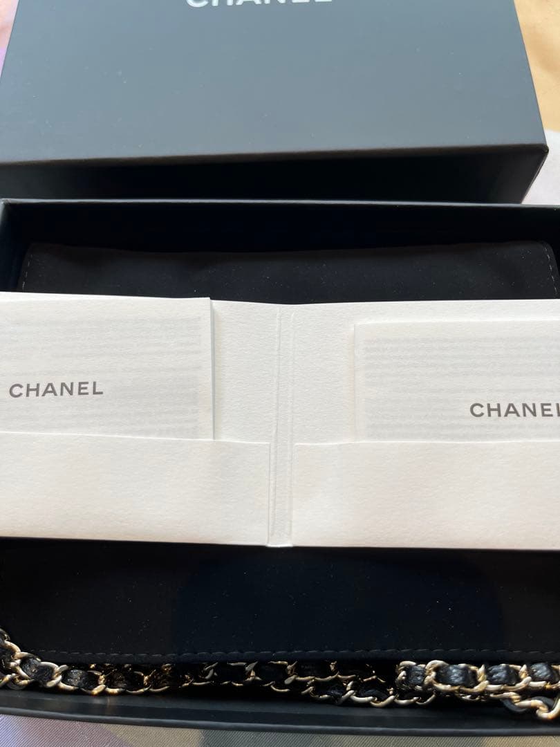 シャネル　フラップ　ケース　カードケース　ミニチェーンウォレット