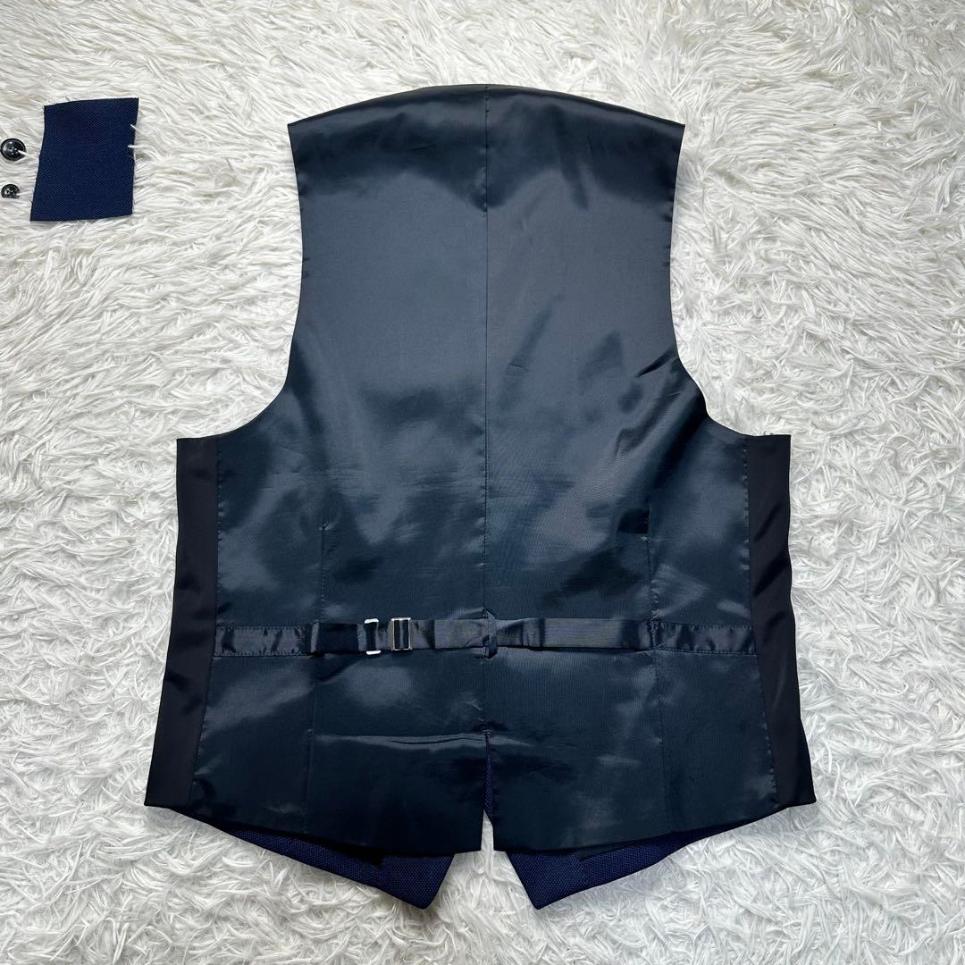 未使用級 スーツセレクト 4S 3ピース ネイビー 洗濯可 セットアップ Y4