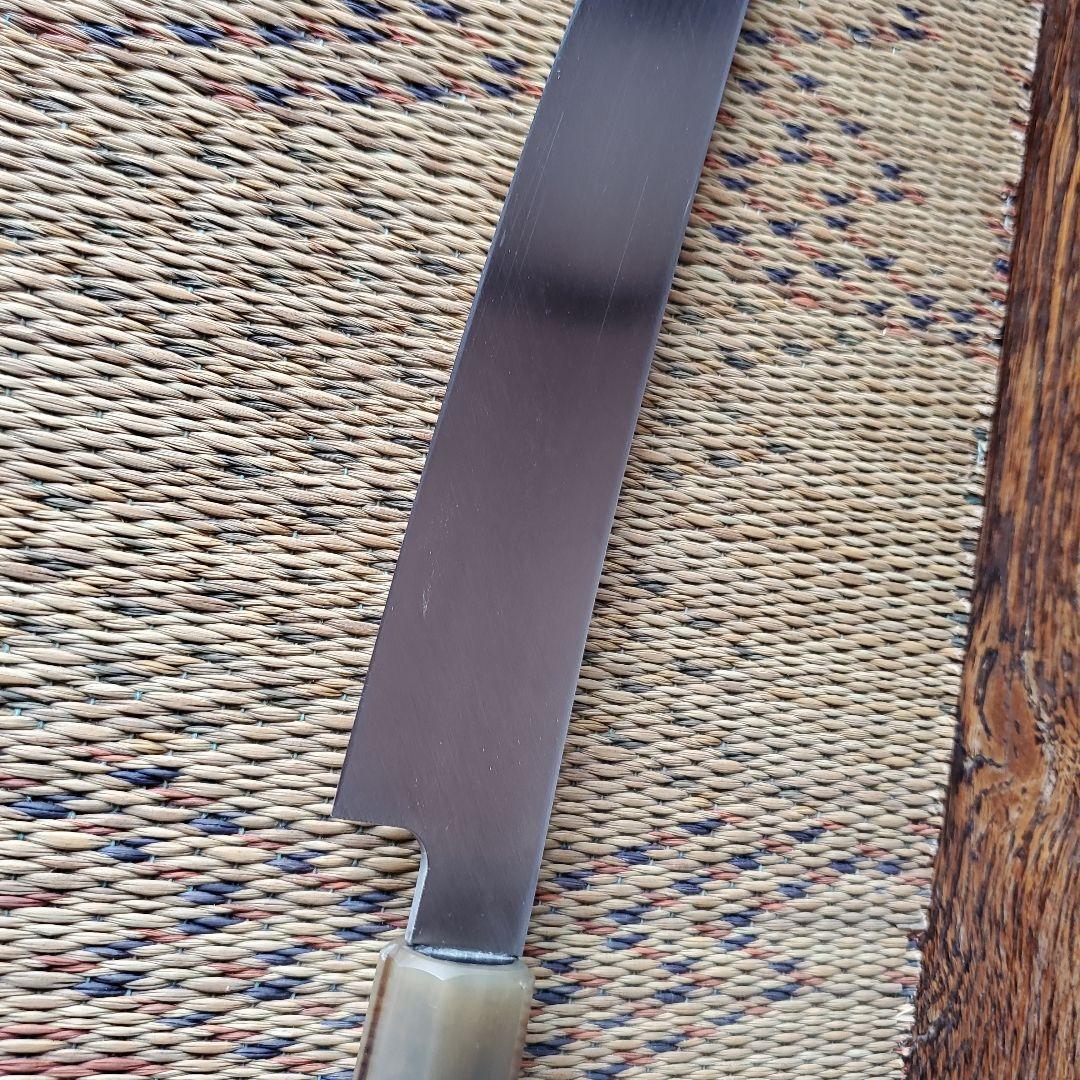 城山刃物製作所　八寸先丸包丁　超鋼スーパー本焼き黒檀柄鞘付