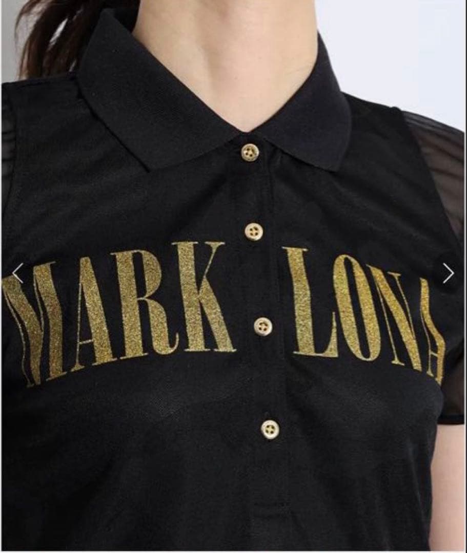新品未使用　MARK & LONA シアー袖半袖ポロシャツ