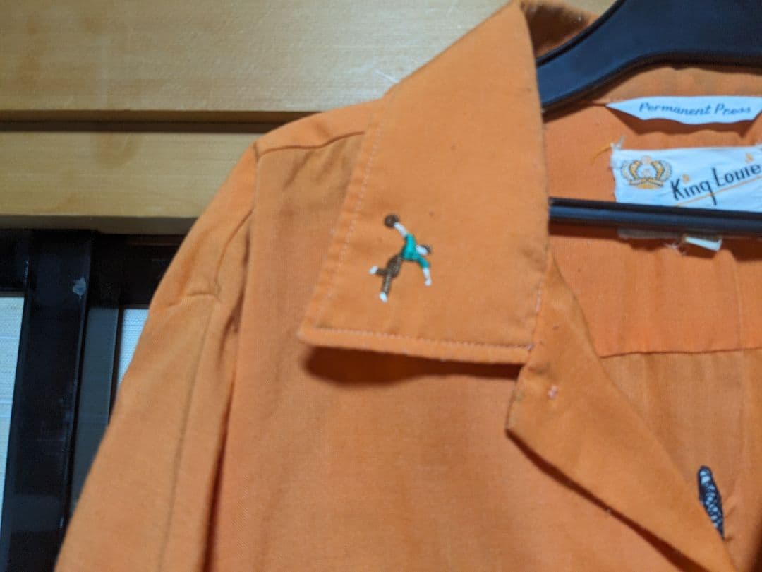 60's　ヴィンテージ　キングルイ　ボーリングシャツ　チェーンステッチ