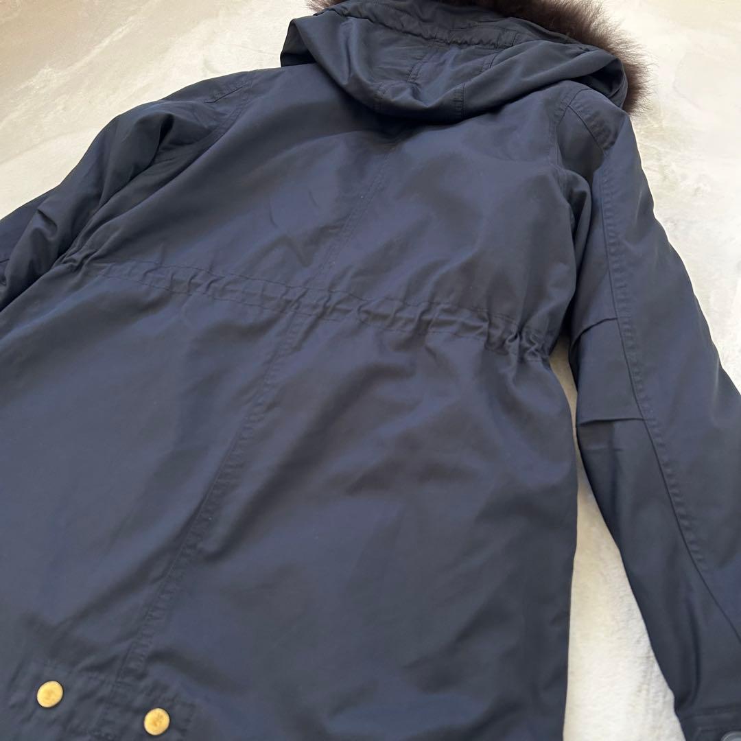 美品　IENA イエナ モッズコート リアルファー ライナー フード　ネイビー