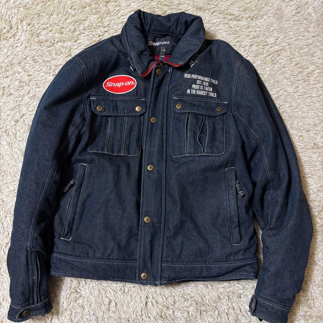 スナップオン Snap-on デニム バイクジャケット 中綿 冬 　ライディング