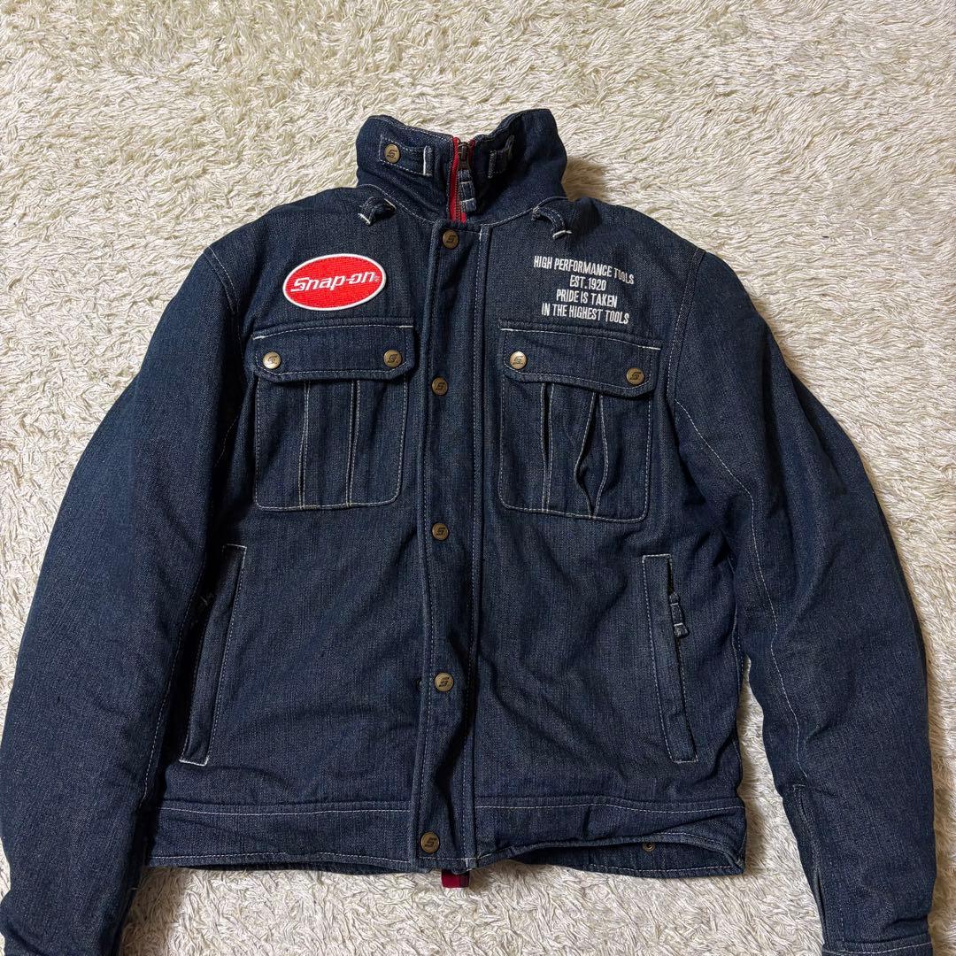 スナップオン Snap-on デニム バイクジャケット 中綿 冬 　ライディング