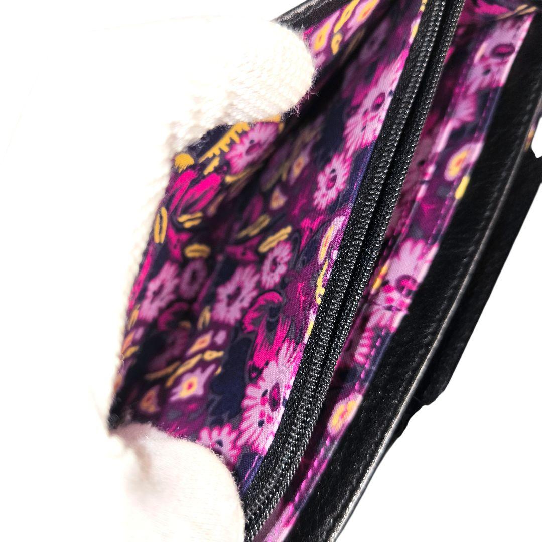 【希少美品】ANNA SUI 長財布 ダリア ガマグチ レザー バタフライ