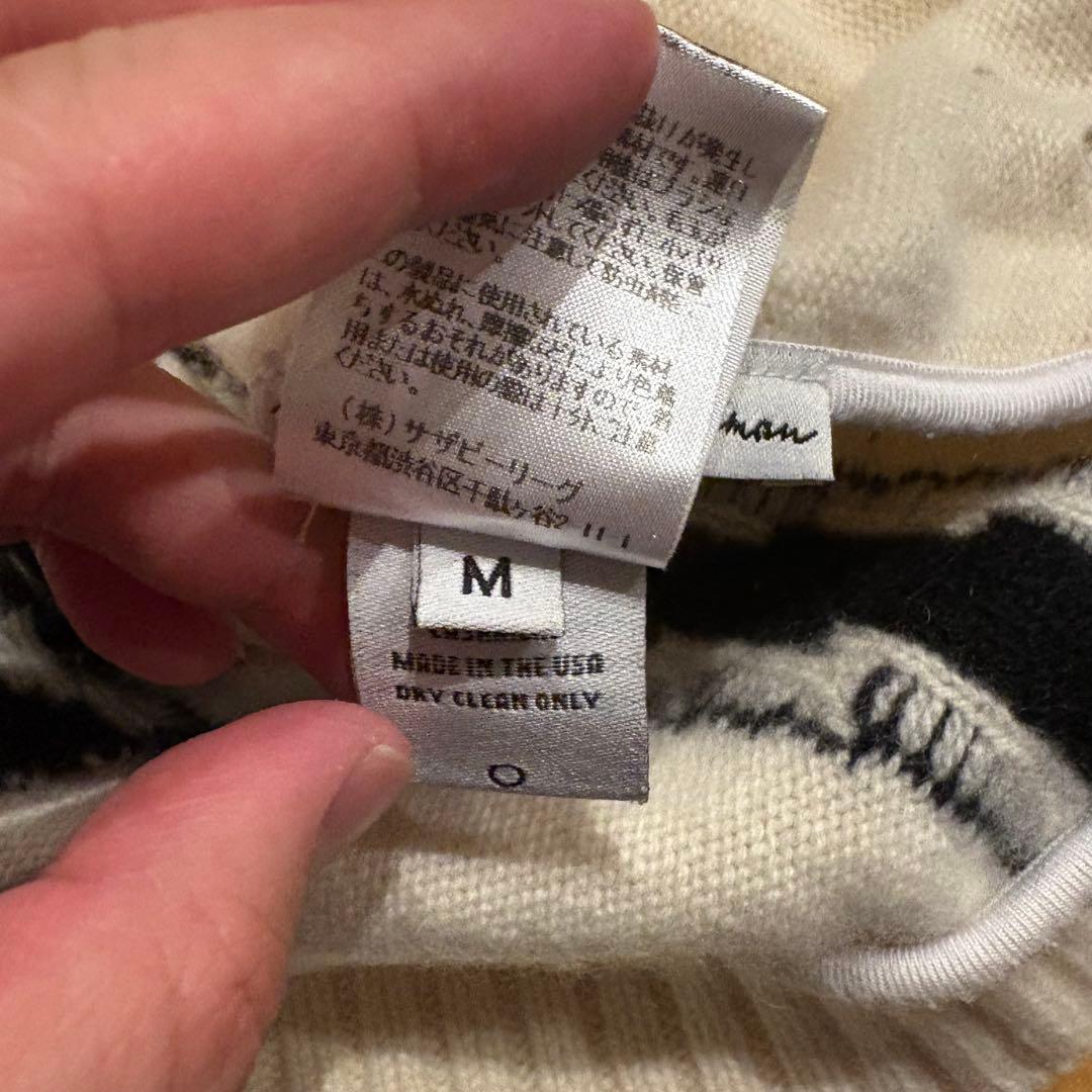 エルダーステイツマン　パームツリー　白　カシミヤ