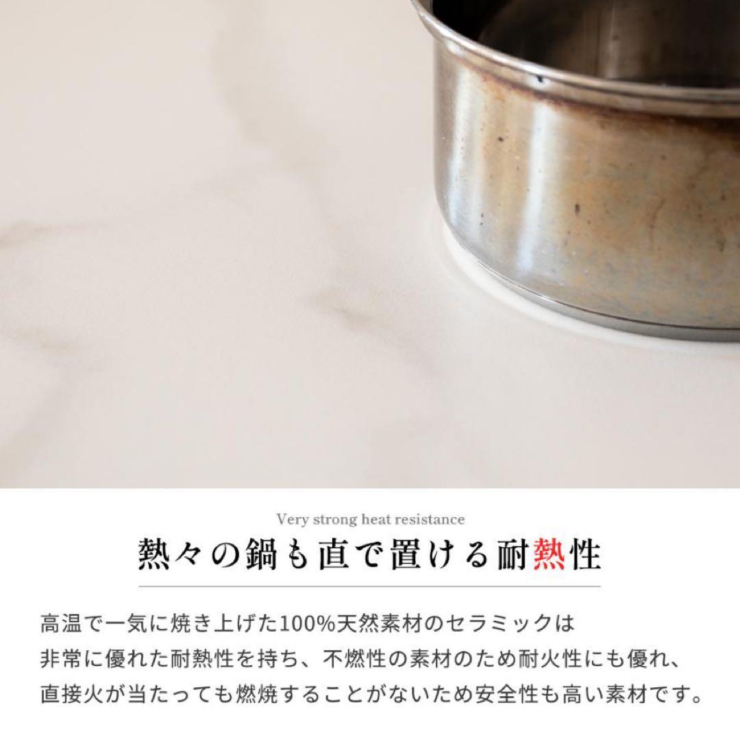 グレー 円形 人工大理石テーブル