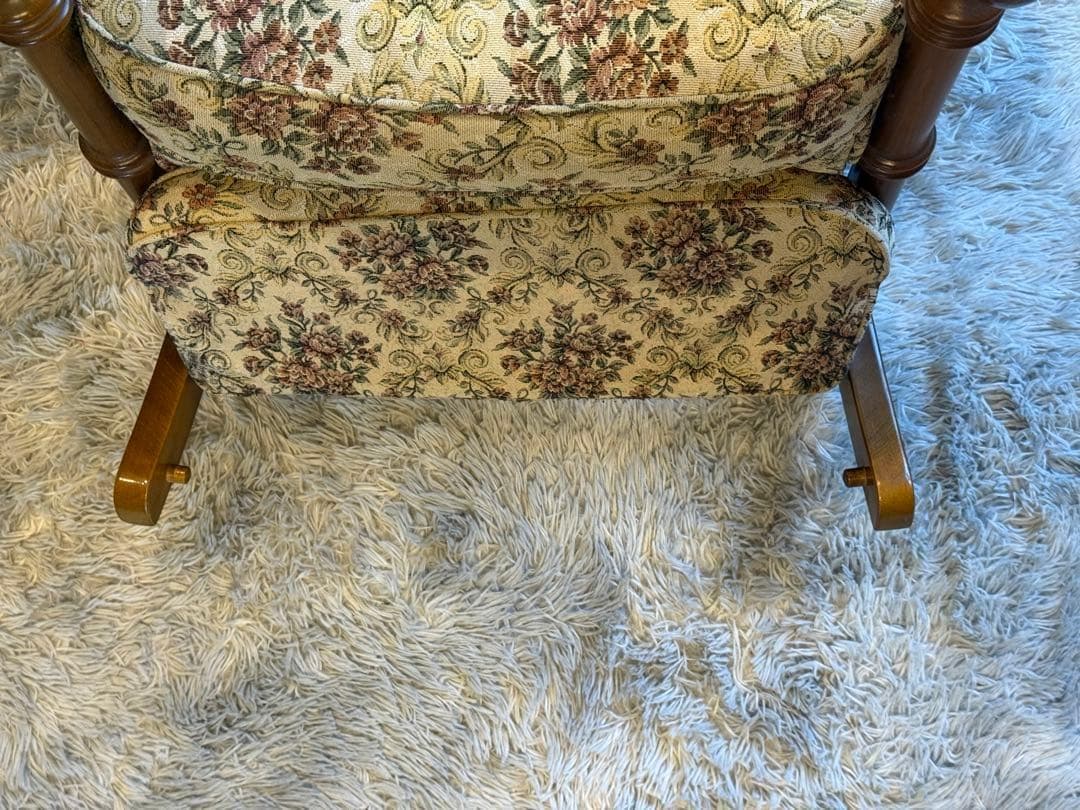 ロッキングチェア　ソファ　ゴブラン模様　アームチェア　ゆり椅子　ソファ　SZ