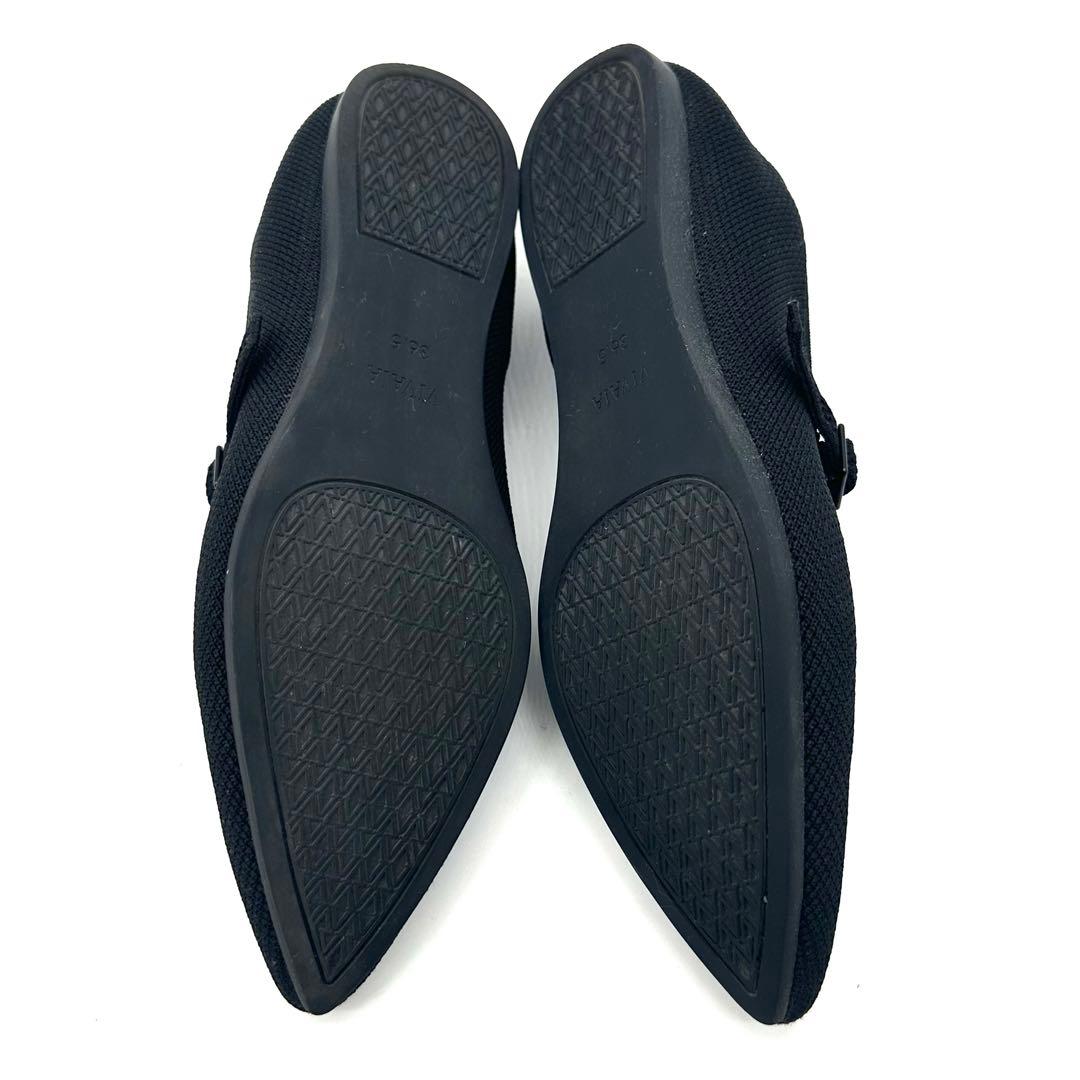 〈美品〉VIVAIA【23cm】ポイントトゥ Vストラップ メリージェーン 黒