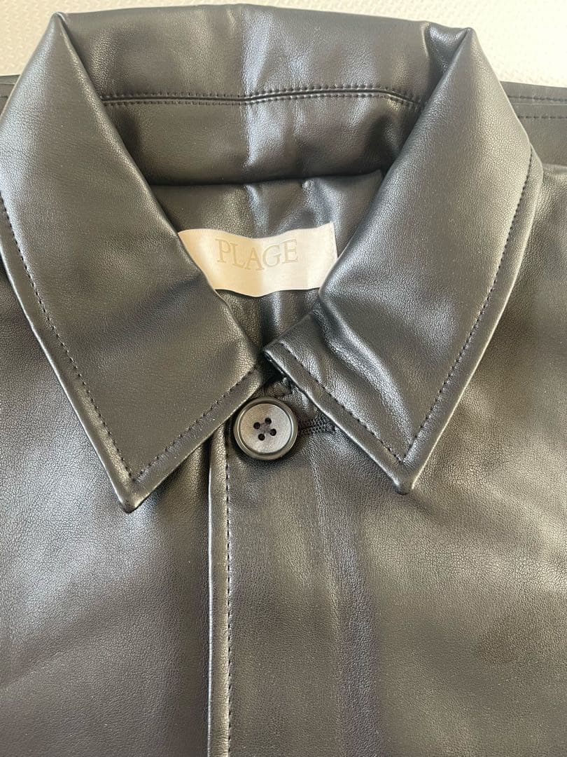 ◉今季新品/ラスト1点❗️ Plage Leather Like Car コート