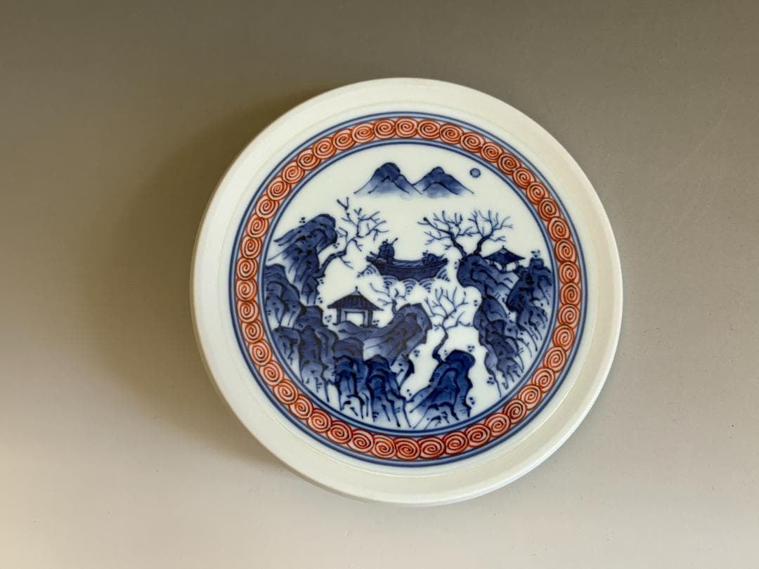 小峠丹山　色絵祥瑞寸胴　水指　茶道具