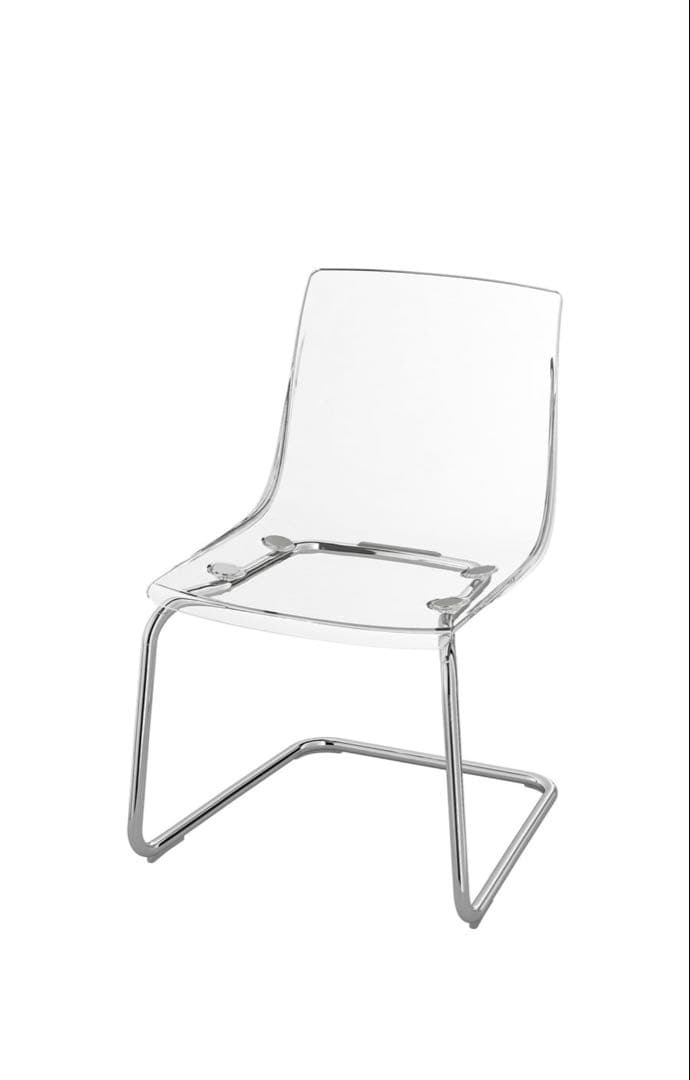 IKEAイケア☆TOBIAS トービアスチェア　透明/クロムメッキ