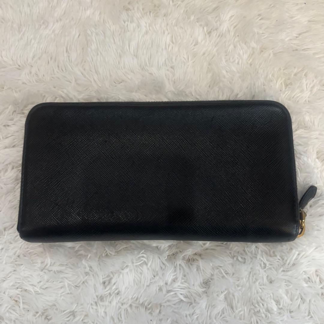 PRADA プラダ サフィアーノレザー ロングウォレット 小銭入れ ブラック