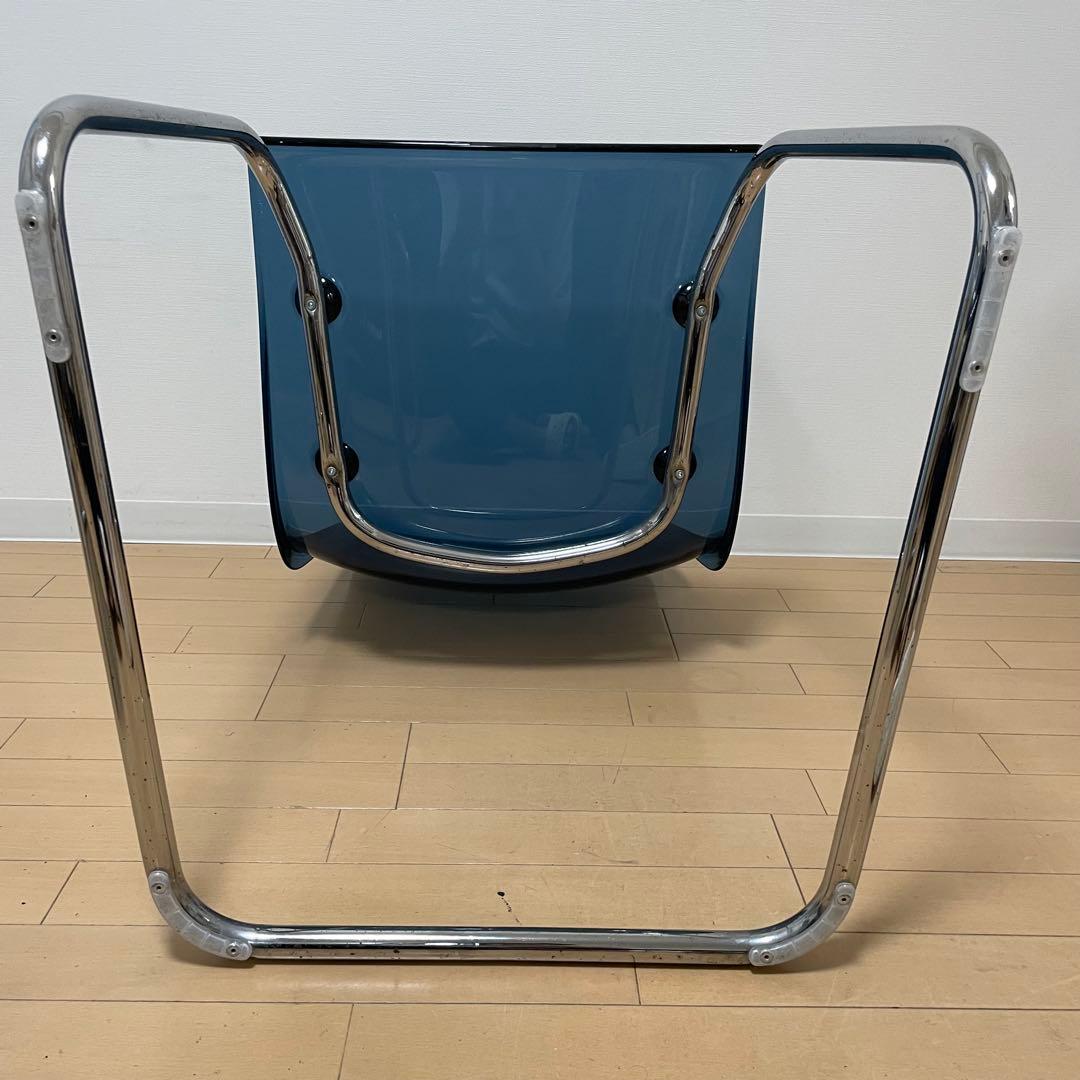 IKEA トービアス TOBIAS ダイニングチェア 2脚セット　クリア　ブルー