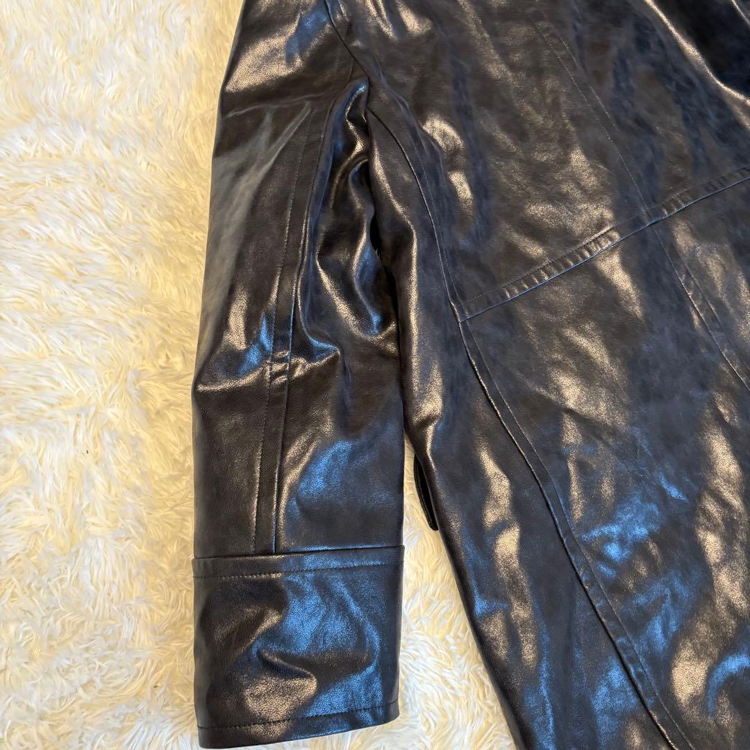 GU and beautiful people フェイク　レザー　コート　XXL