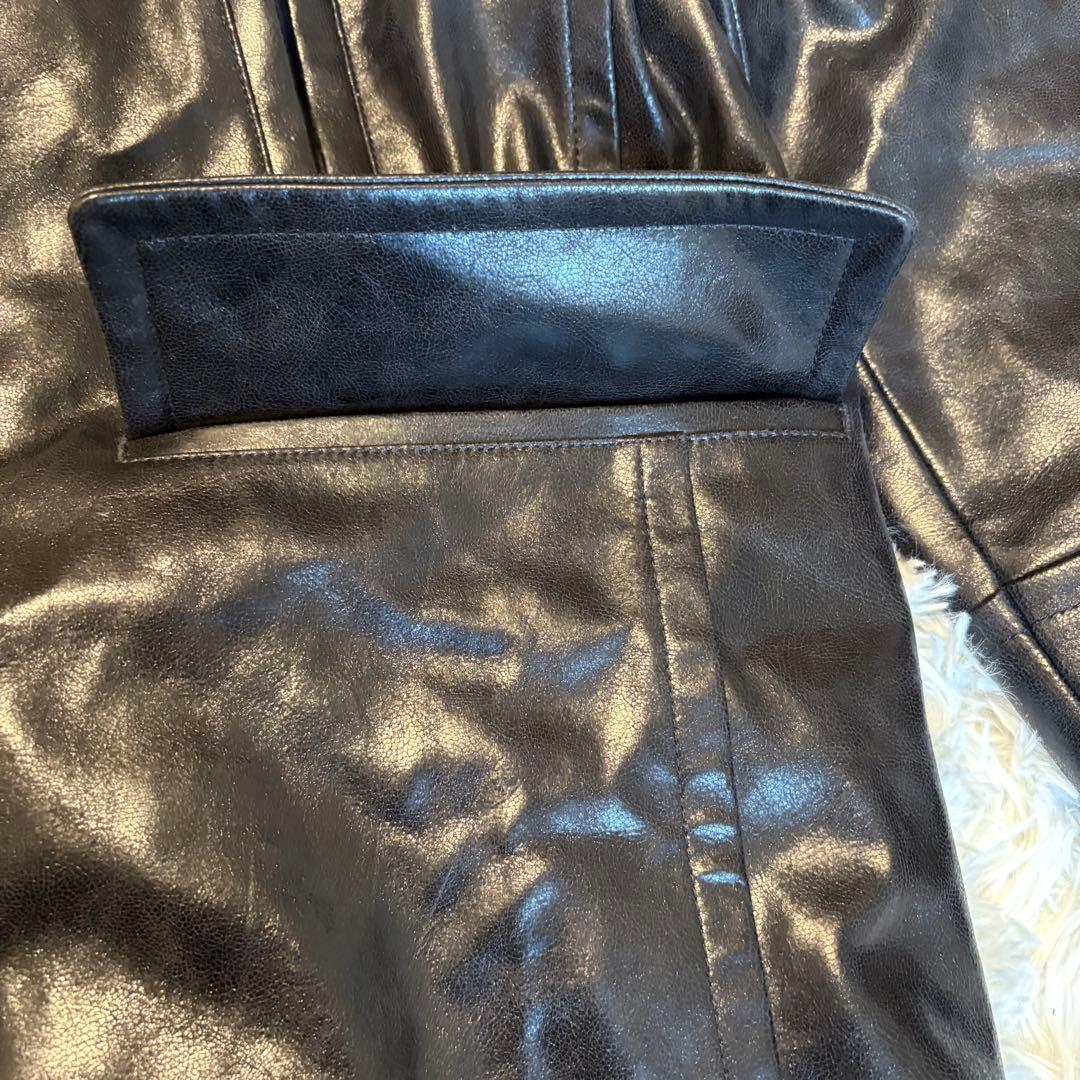 GU and beautiful people フェイク　レザー　コート　XXL