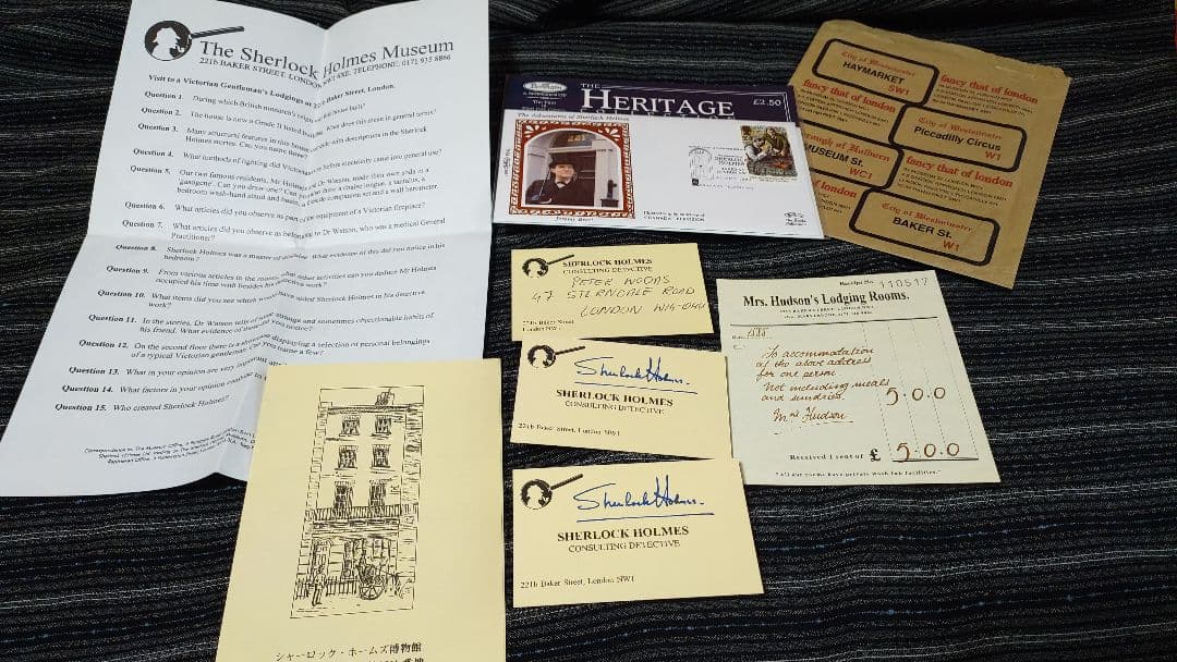 シャーロック・ホームズ全集&ロンドン現地購入葉書他