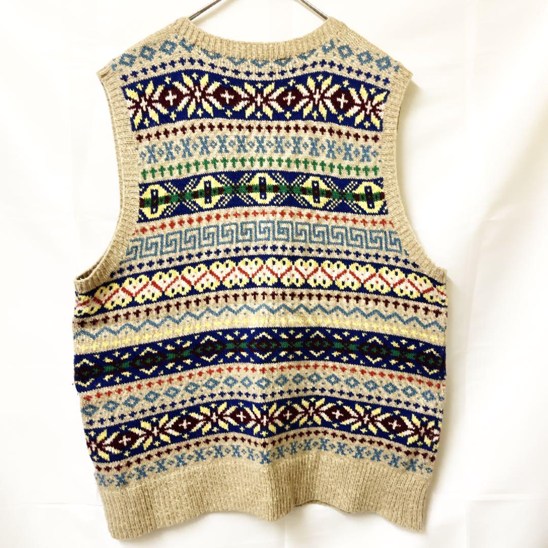 Polo by Ralph Lauren フェアアイル柄 ベスト M　カシミヤ