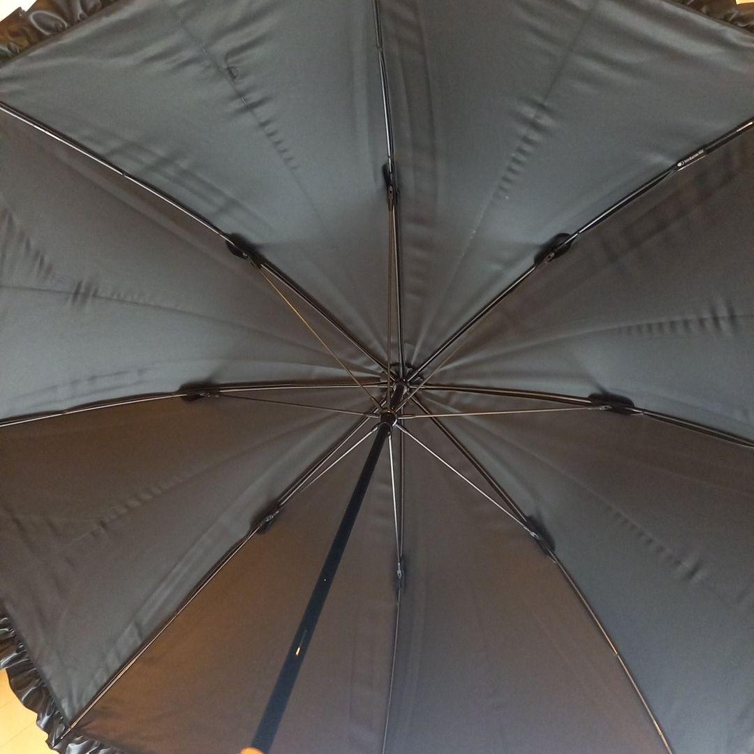 サンバリア100 日傘　長傘　ブラック　フリル　 Mサイズ