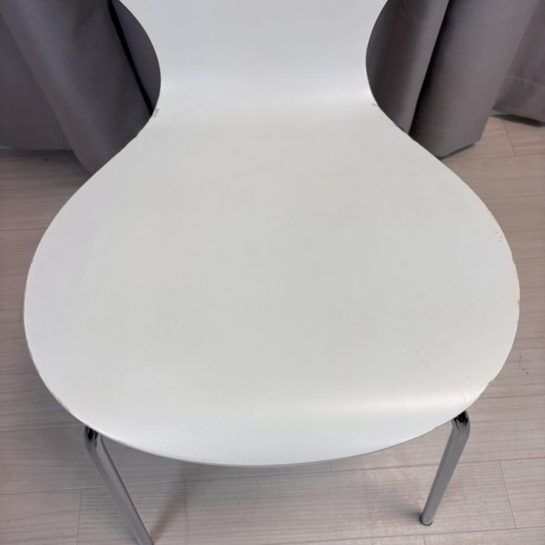 ニトリ　スタッキングチェア　スポット2　ホワイト　3脚セット