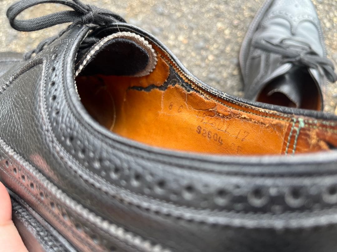 フローシャイム Kenmoor 1965年製 US8 黒 フルブローグ 米国製