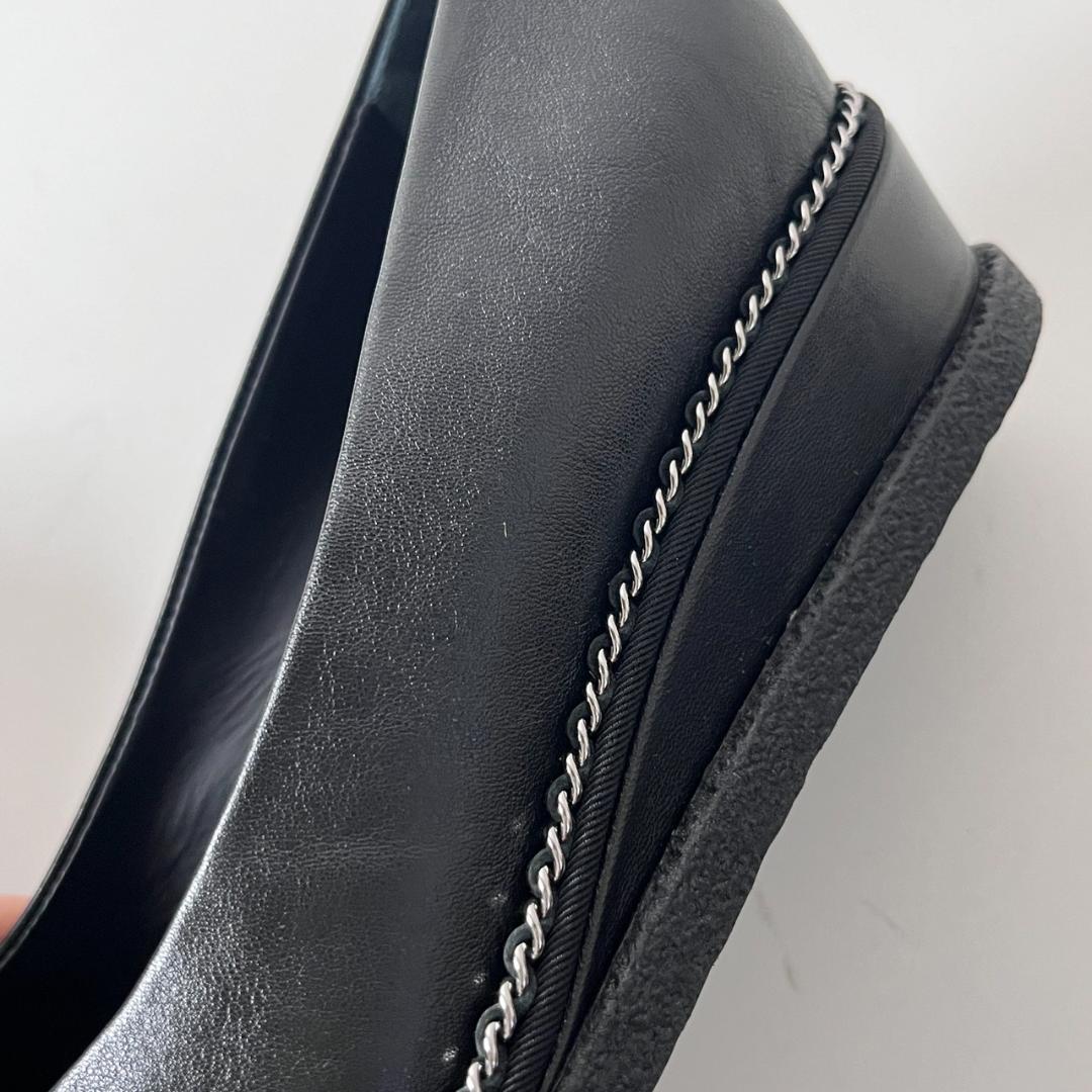 未使用 CHANEL G31293 PUMPS MET LAM GG パンプス