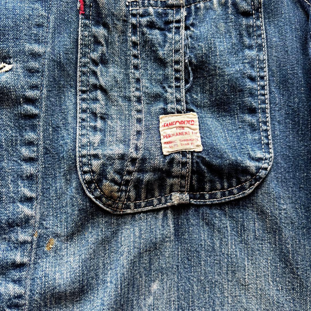 くろさん様【50s】 Sanforized デニム カバーオール 襤褸