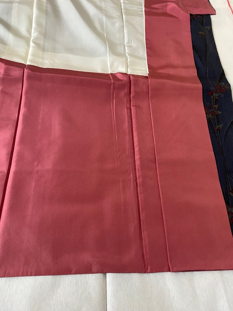 トールサイズ　本場奄美大島紬　正絹　花唐草　裄71　身丈171