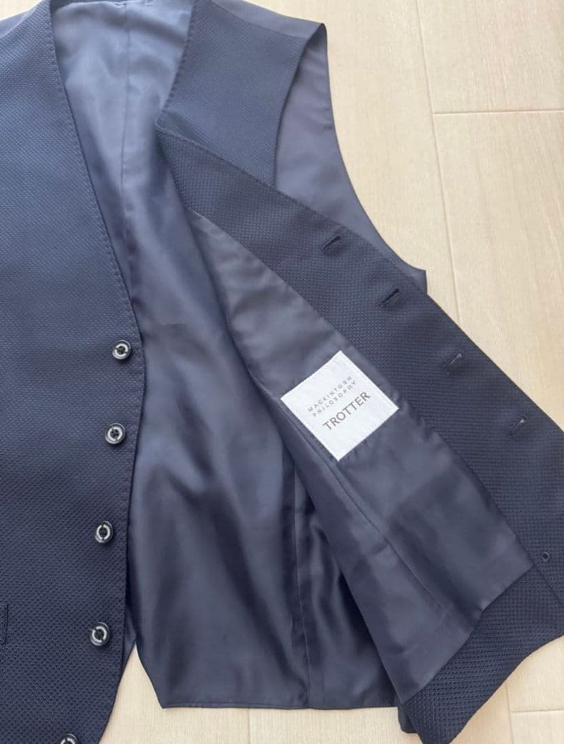 マッキントッシュフィロソフィー ナンバーゼロ トロッター ネイビー スリーピース