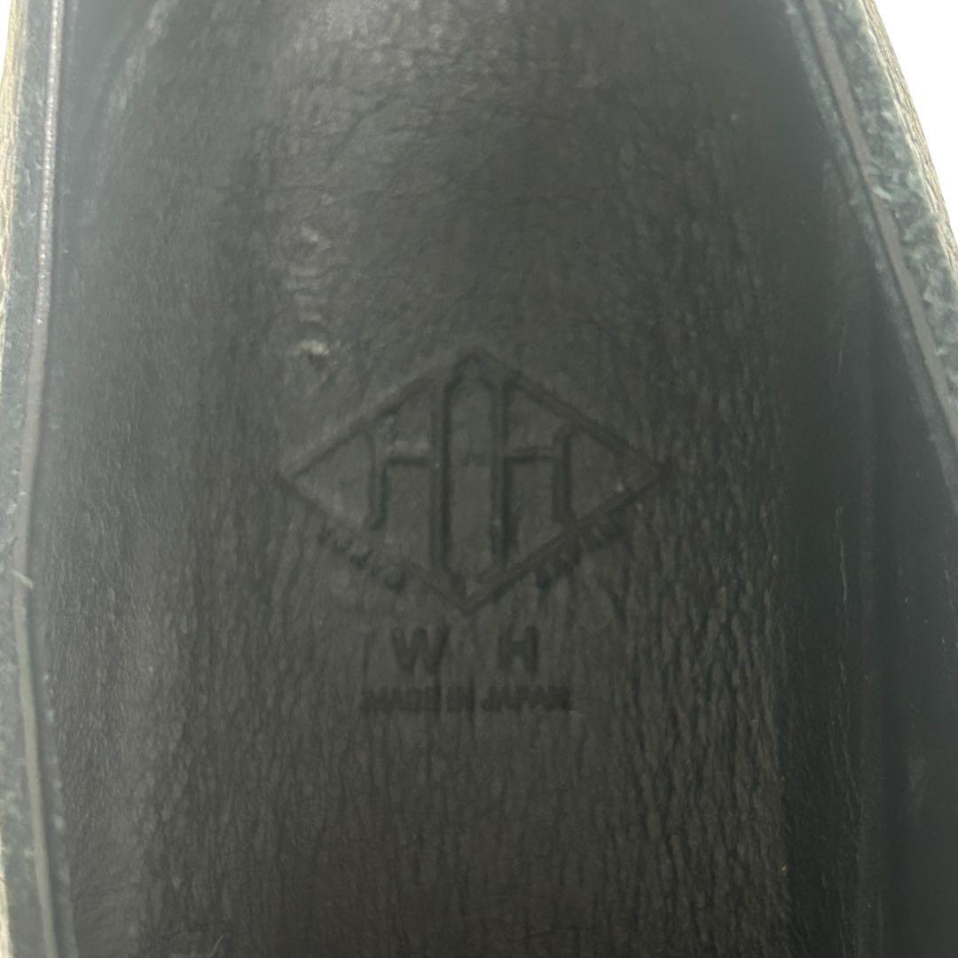 極美品 WH シボ革プレーントゥシューズ　ブラック ビブラムソール 26.5cm