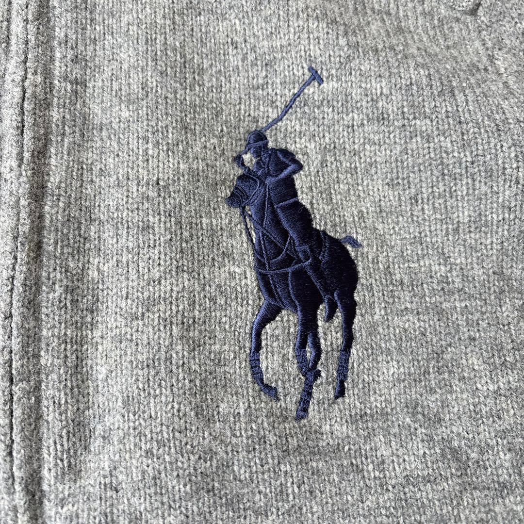 釣りきち☆美品☆ポロラルフローレン ドライバーズニット ビッグポニー