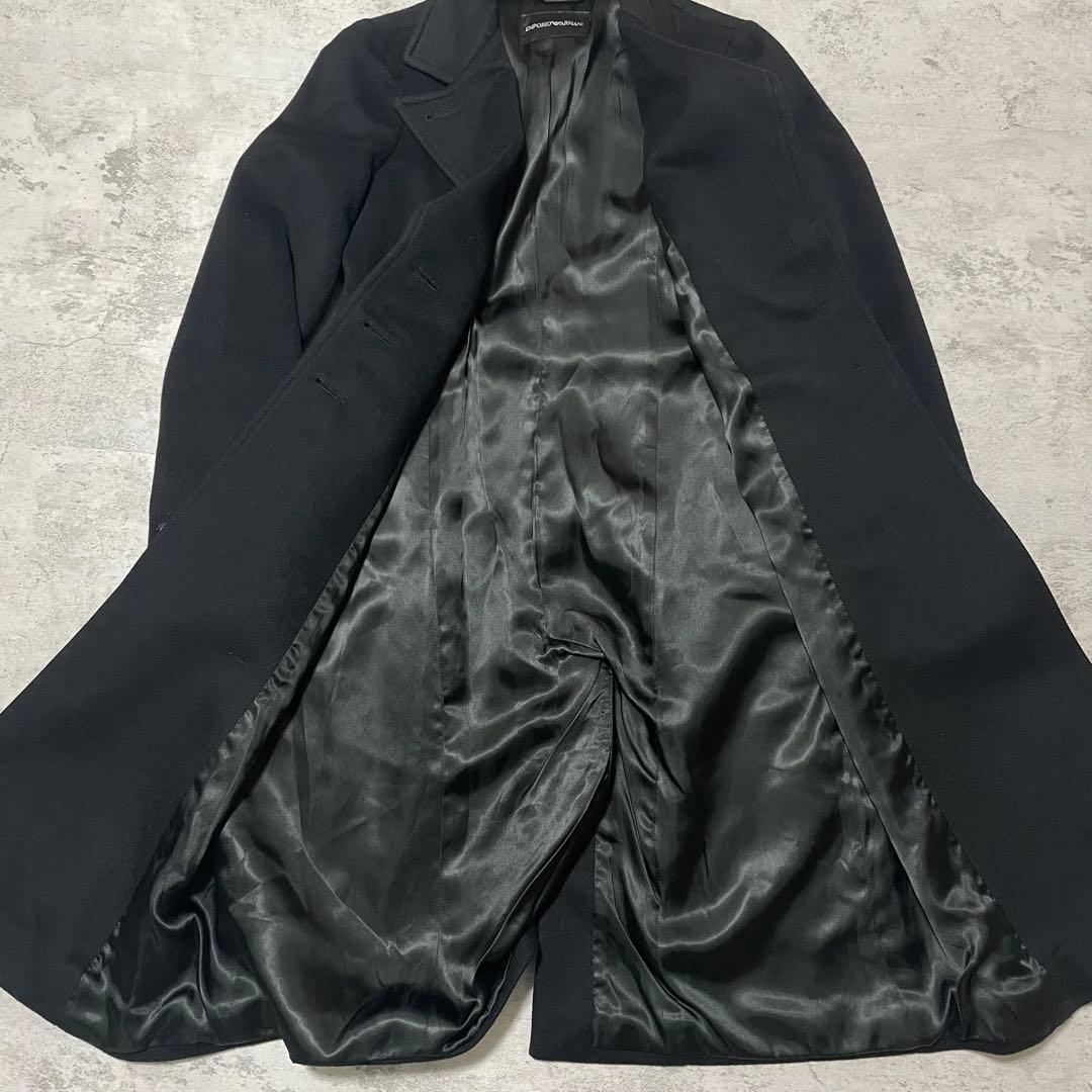 美品 EMPORIO ARMANI アルマーニ ロングコート M 黒 レディース