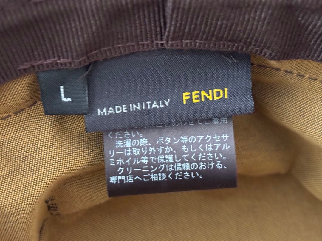 FENDI フェンディバケットハット オリーブグリーンズッカ柄 L