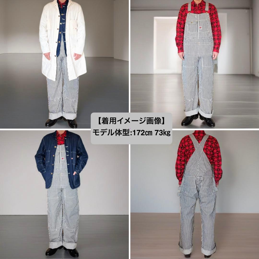 TCB jeans HANDYMANオーバーオール ヒッコリー 34 美品
