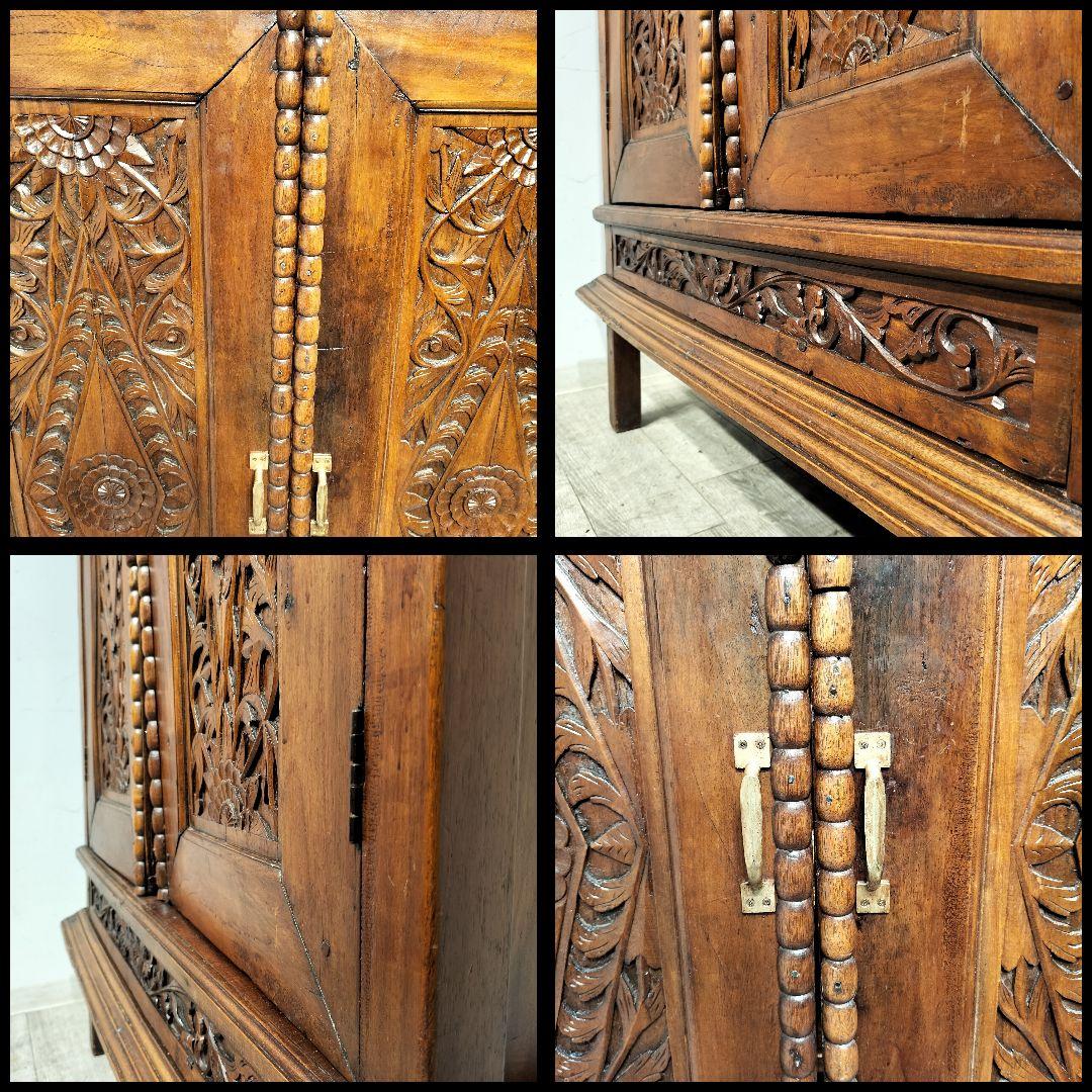 M●年始Sale東名 総無垢　アンティークキャビネット　アジアン　什器