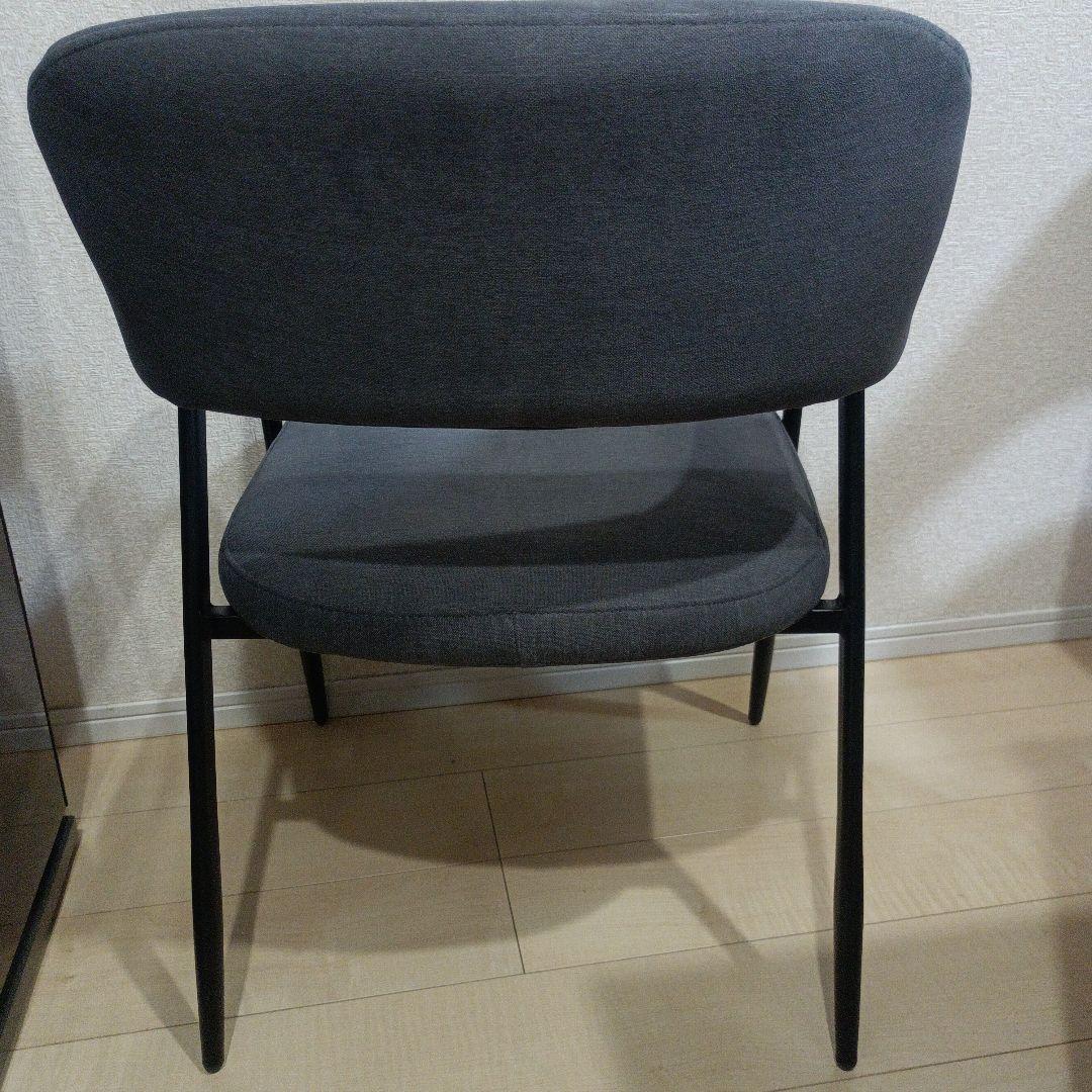 ニトリ　肘付きダイニングチェア(イジー2 GY)　2脚セット