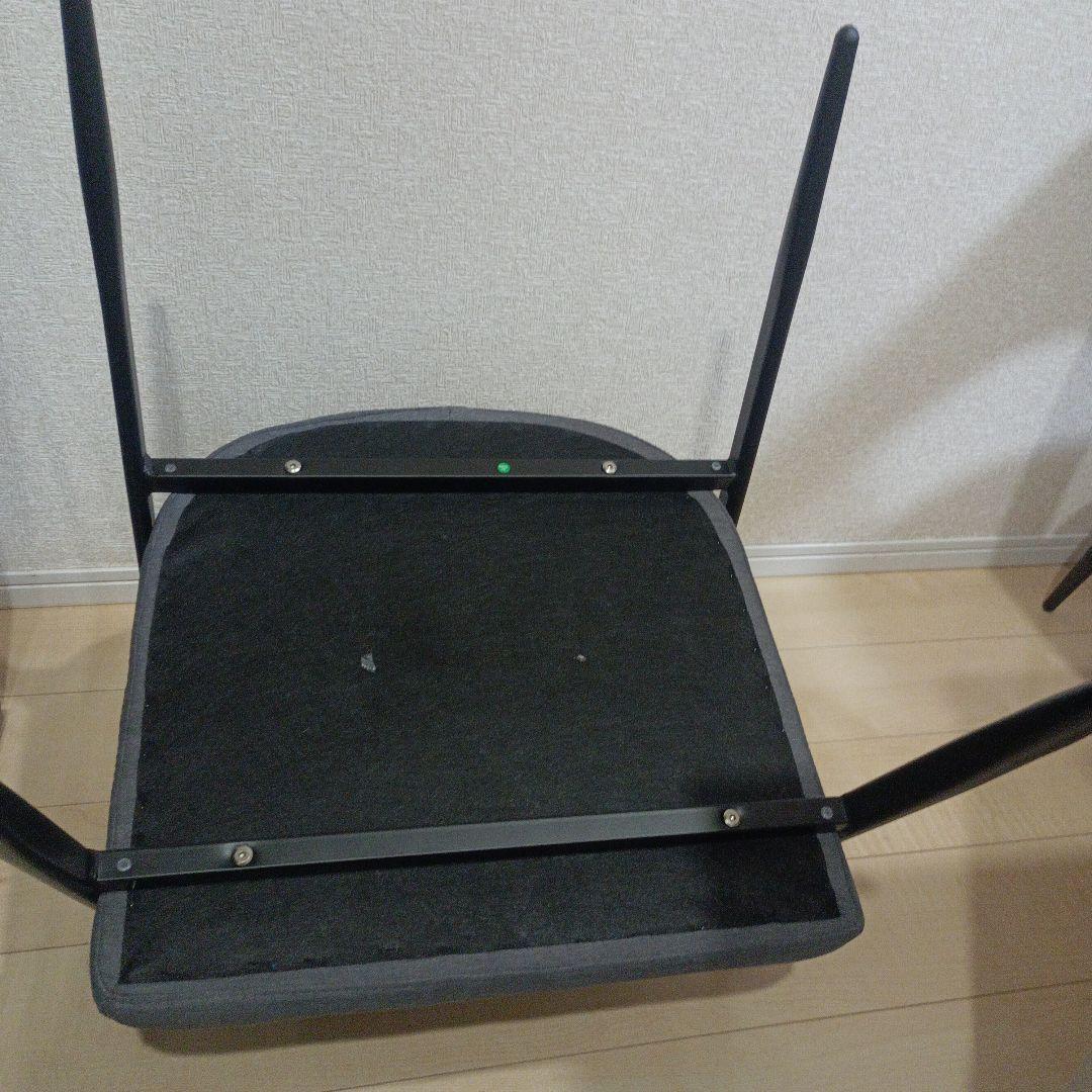 ニトリ　肘付きダイニングチェア(イジー2 GY)　2脚セット