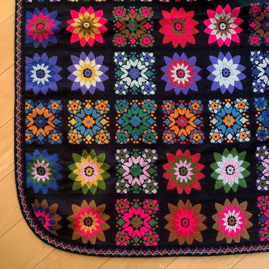 ビンテージ スペイン ゴブラン カラフル ベッドスプレッド マルチカバー 西川