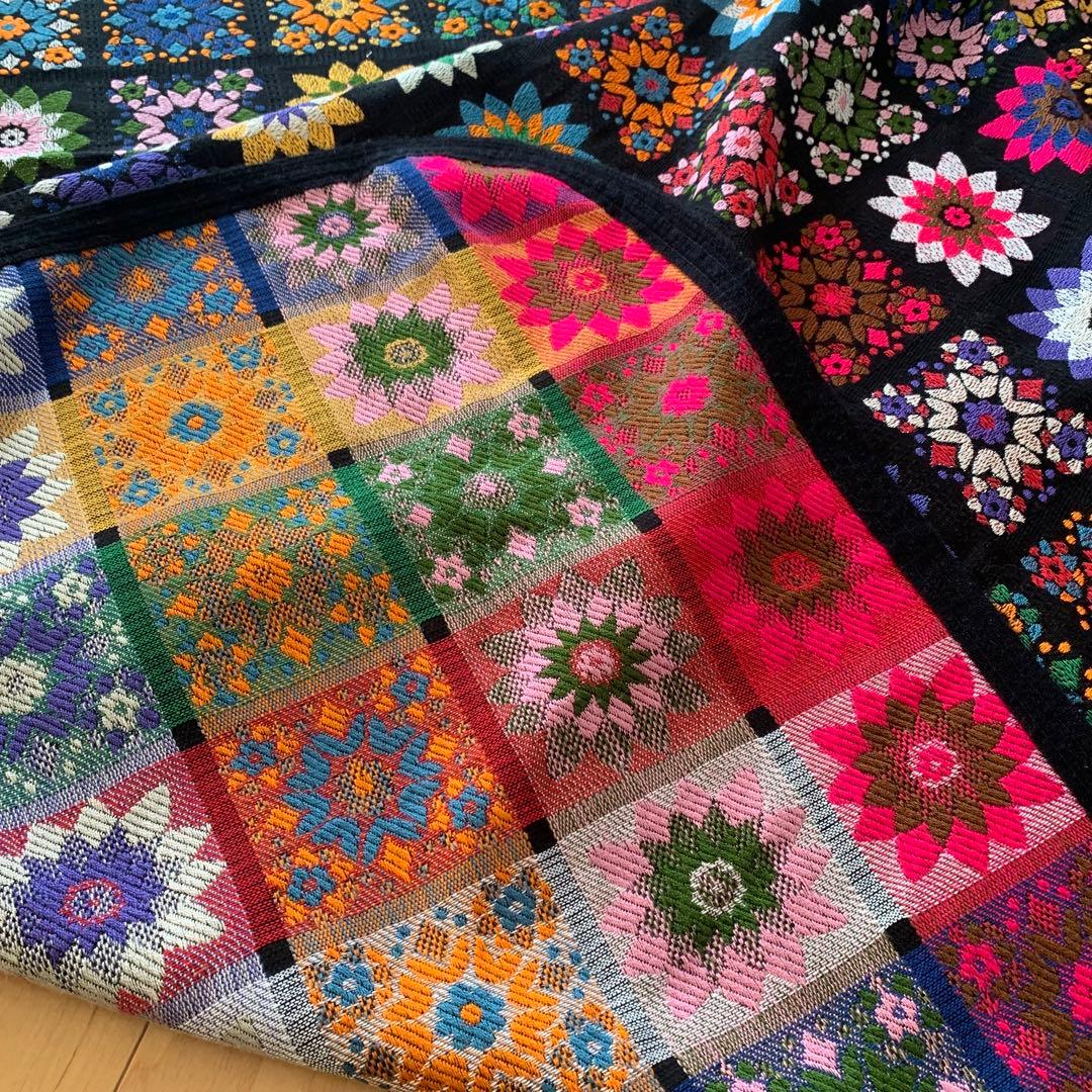 ビンテージ スペイン ゴブラン カラフル ベッドスプレッド マルチカバー 西川