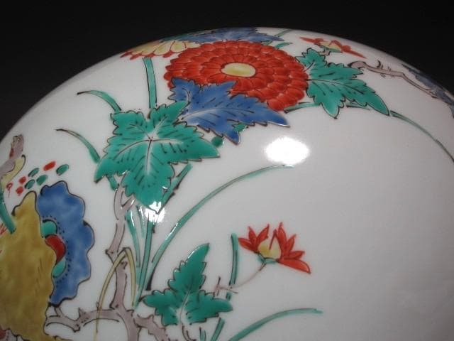 ☆　14代酒井田柿右衛門　錦粟鳥文花瓶　☆y528