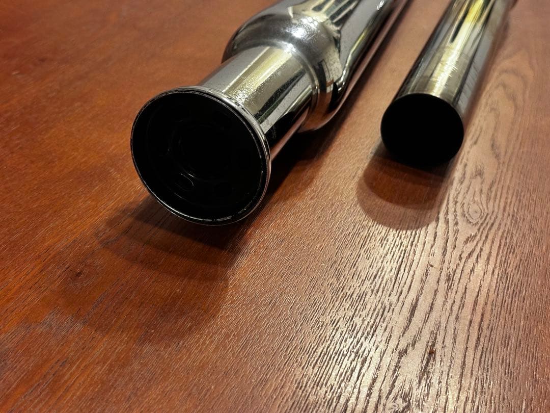 ガレージT＆F SR400　 アップトランペットマフラー ローパスバッフル