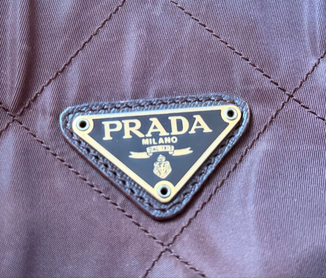 PRADA ブラウン チェーンショルダーバッグ
