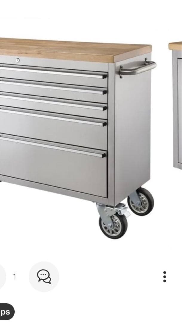 美品⭐︎ステンレススチール キャビネット鍵キャスター付き　おしゃれ　新生活