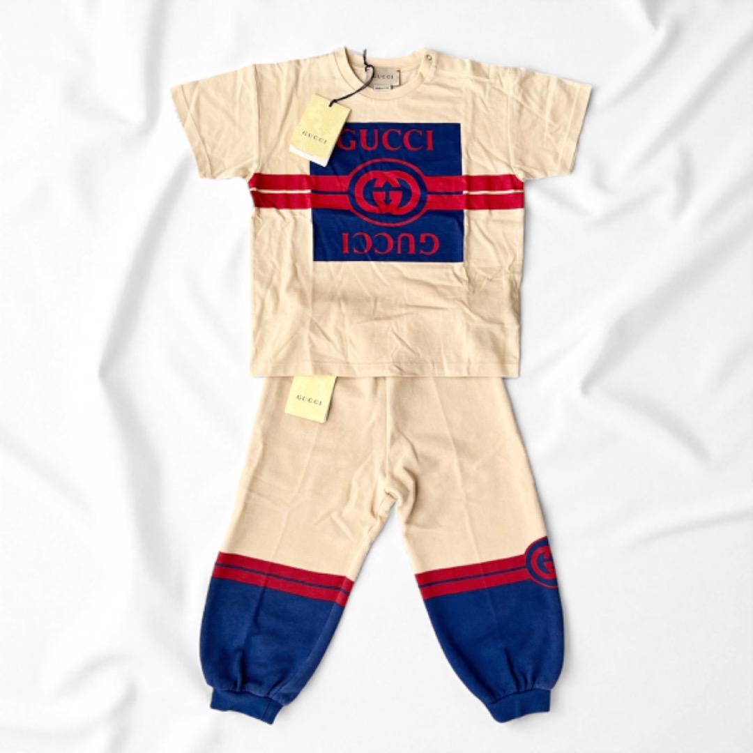 未使用品 グッチ セットアップ Tシャツ パンツ キッズ インターロッキングG